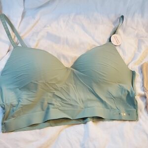 Danskin Women's Mint Green And Tan Bralette